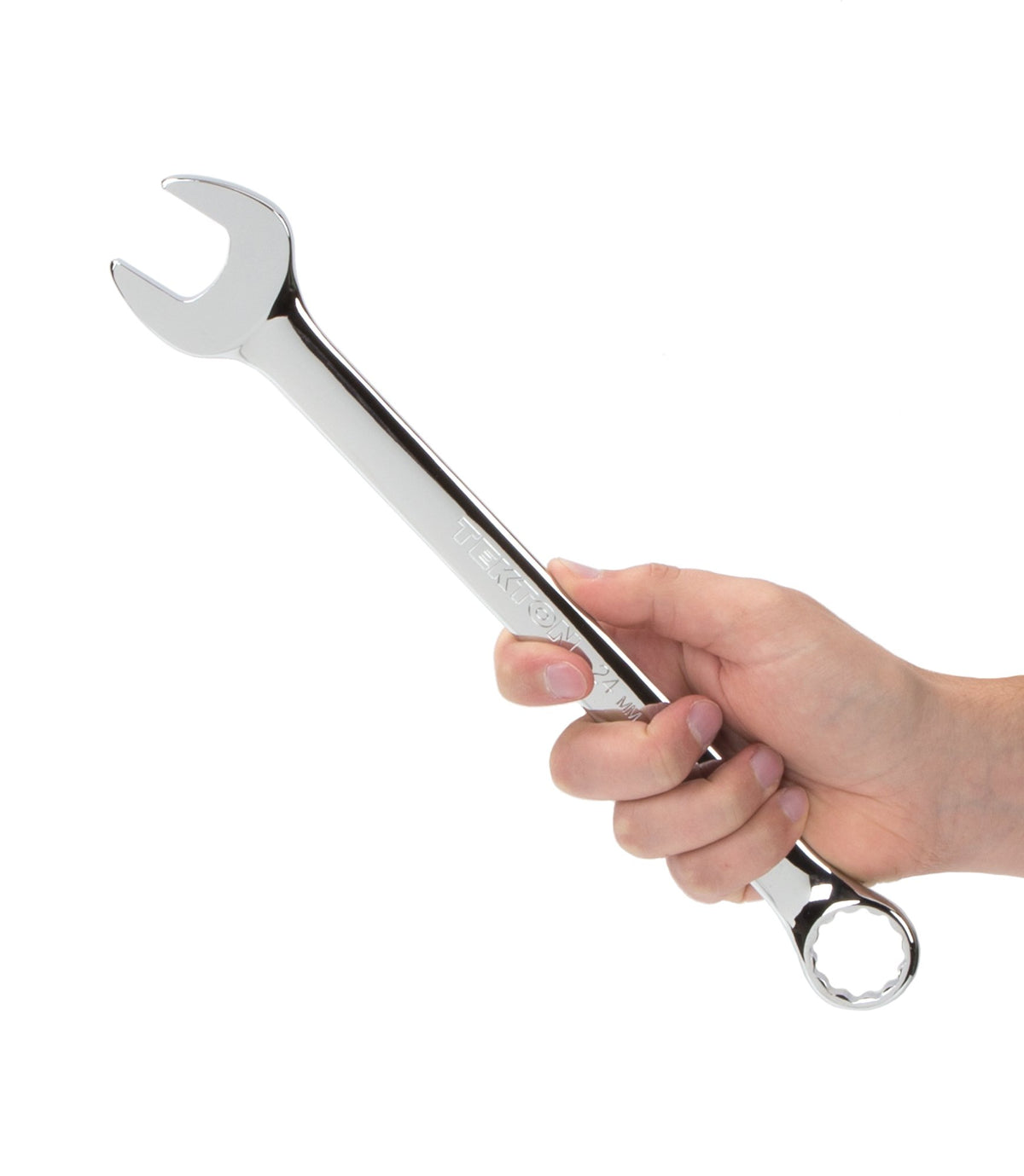 TEKTON 24mm wrench shows clear stamped size markings