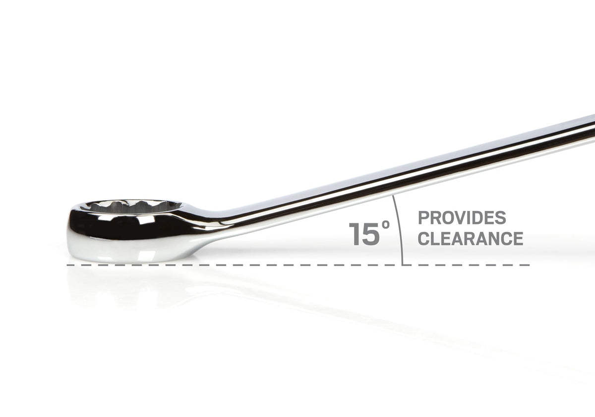 TEKTON 27 mm offset box end at 15 degrees for finger clearance