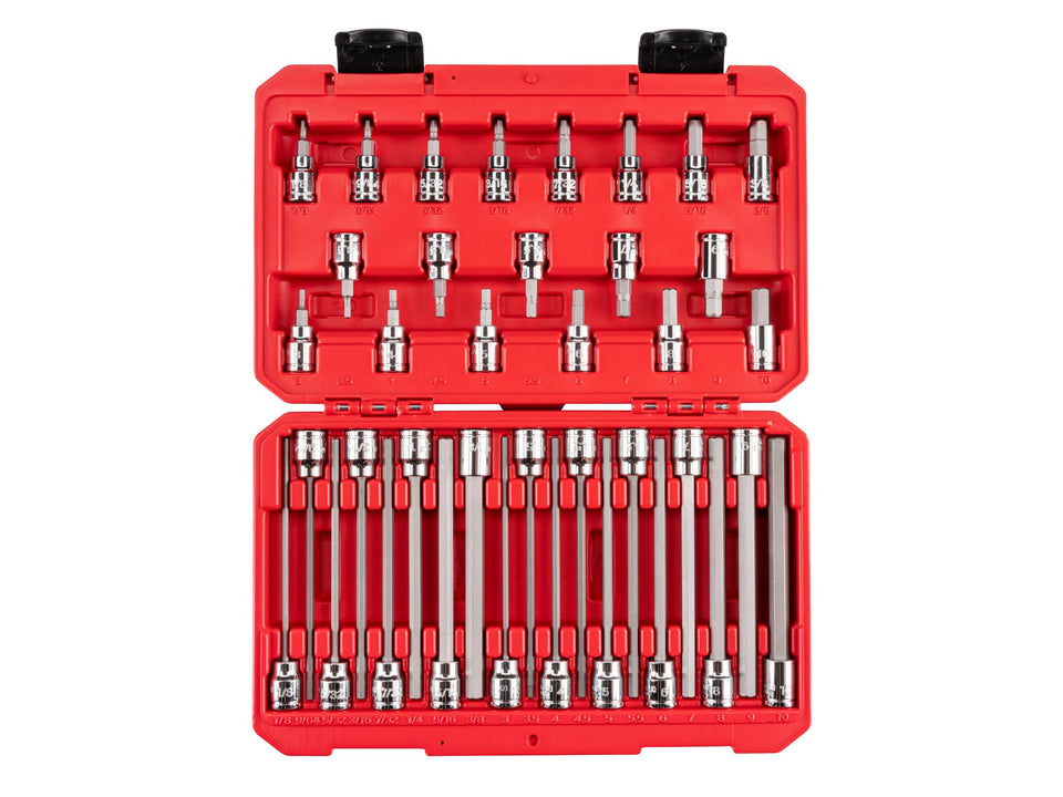 TEKTON hex bit socket set carrying case keeps tools organized and portable.