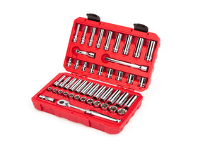 TEKTON 3/8 in deep sockets with corrosion-resistant finish for durability.