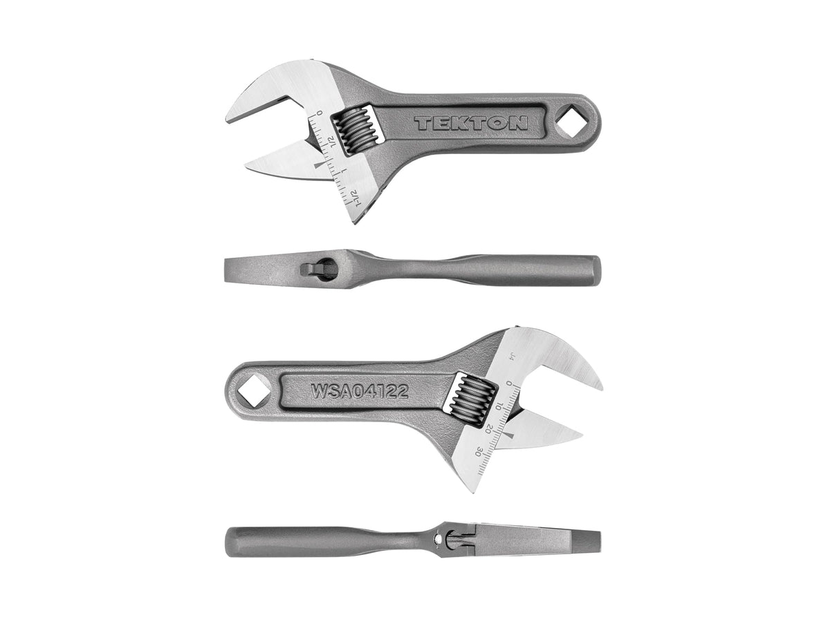 TEKTON wrench features a smooth worm gear for precise adjustments.