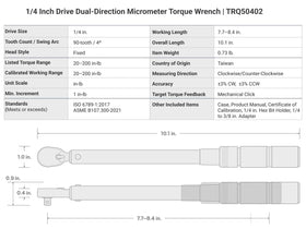 TEKTON diamond-pattern handle offers a secure grip during tightening tasks.