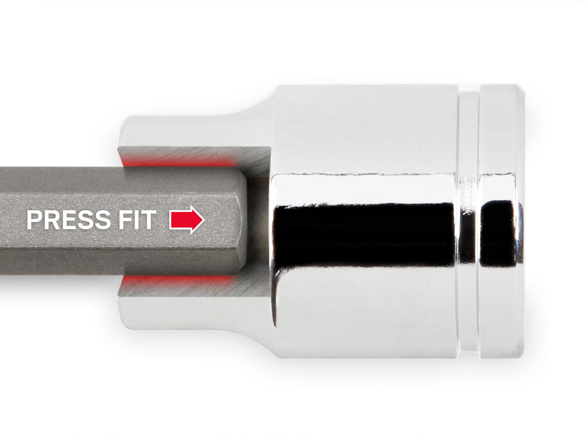 TEKTON large die-stamped size markings stay legible over time.