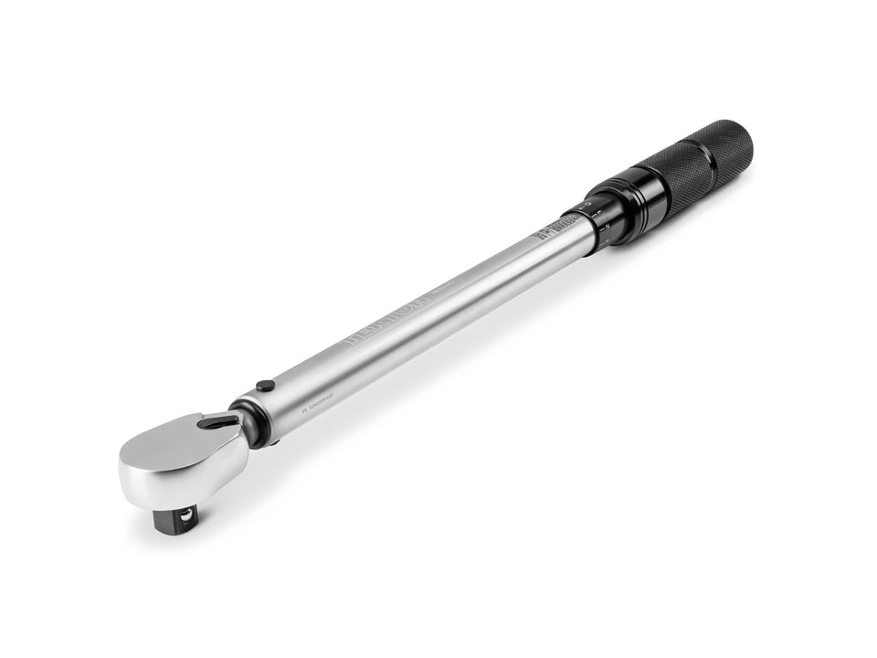 TEKTON micrometer torque wrench readout shows precise calibration for reliable tightening.