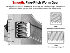 TEKTON open end with 22.5-degree offset reduces swing in tight spaces.