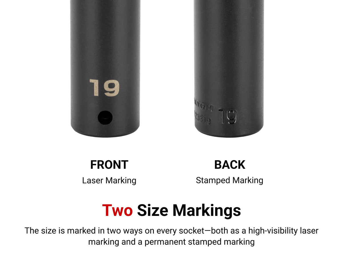 TEKTON SID23032 two-size markings for quick sizing on site