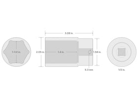 TEKTON SID23038 manganese phosphate coating provides corrosion resistance.