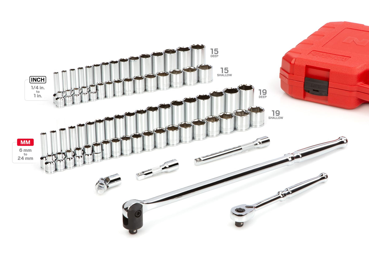 TEKTON SKT15311 chrome finish close-up shows corrosion resistance.