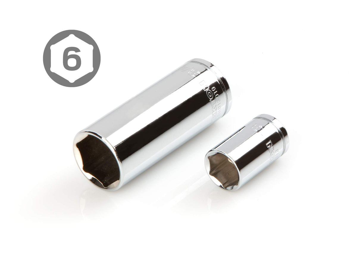 TEKTON SKT15311 radiused corners prevent fastener rounding.