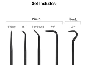 TEKTON Straight pick with 30-degree tip enables controlled, accurate inspections.