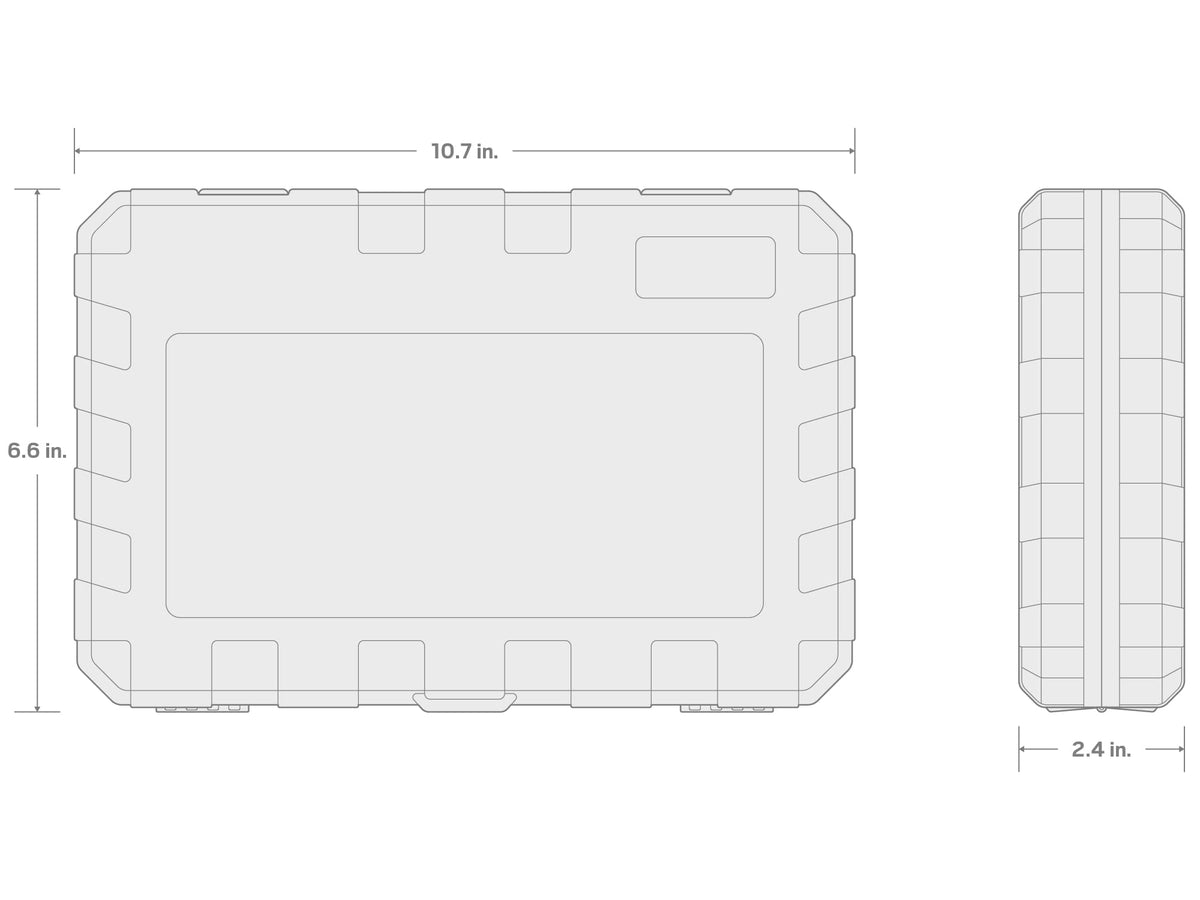 TEKTON sturdy case keeps sockets organized with clear die-stamped sizes