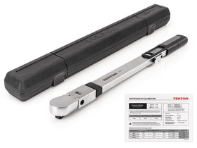 TEKTON torque wrench thumbscrew close-up enabling precise torque adjustments.