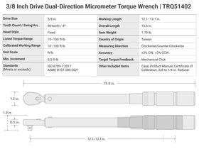 Durable HDPE case with latches protects TEKTON torque wrench during travel.
