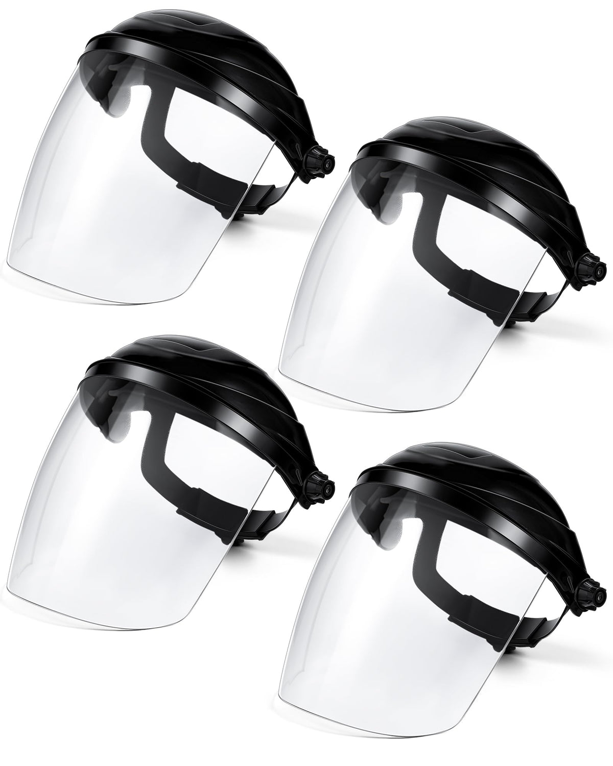 Tellegloww clear face shield pack 4 provides full-face protection during grinding and cutting.