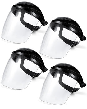 Tellegloww clear face shield pack 4 provides full-face protection during grinding and cutting.