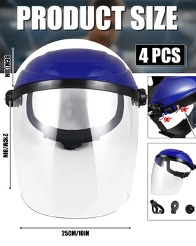 Tellegloww face shield with adjustable headband for a secure, comfortable fit
