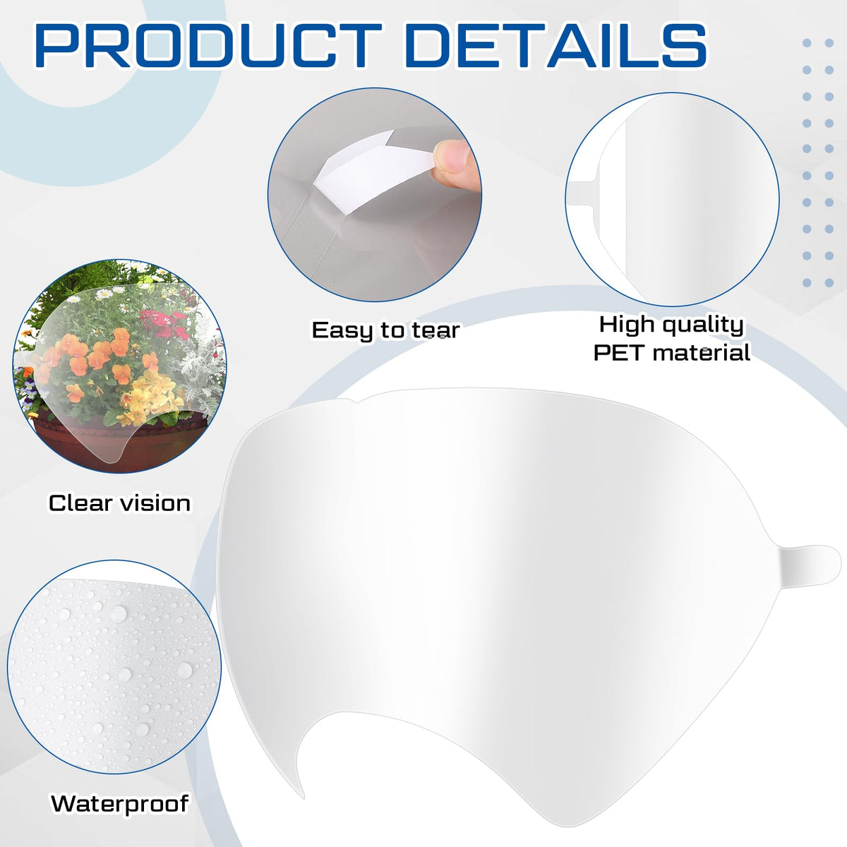 Tellegloww lens cover ends with tear tapes for easy attachment