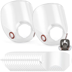 Tellegloww replacement lens assembly for 6000 series respirator with clear optics