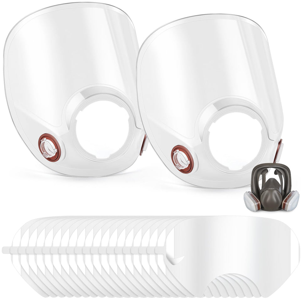 Tellegloww replacement lens assembly for 6000 series respirator with clear optics
