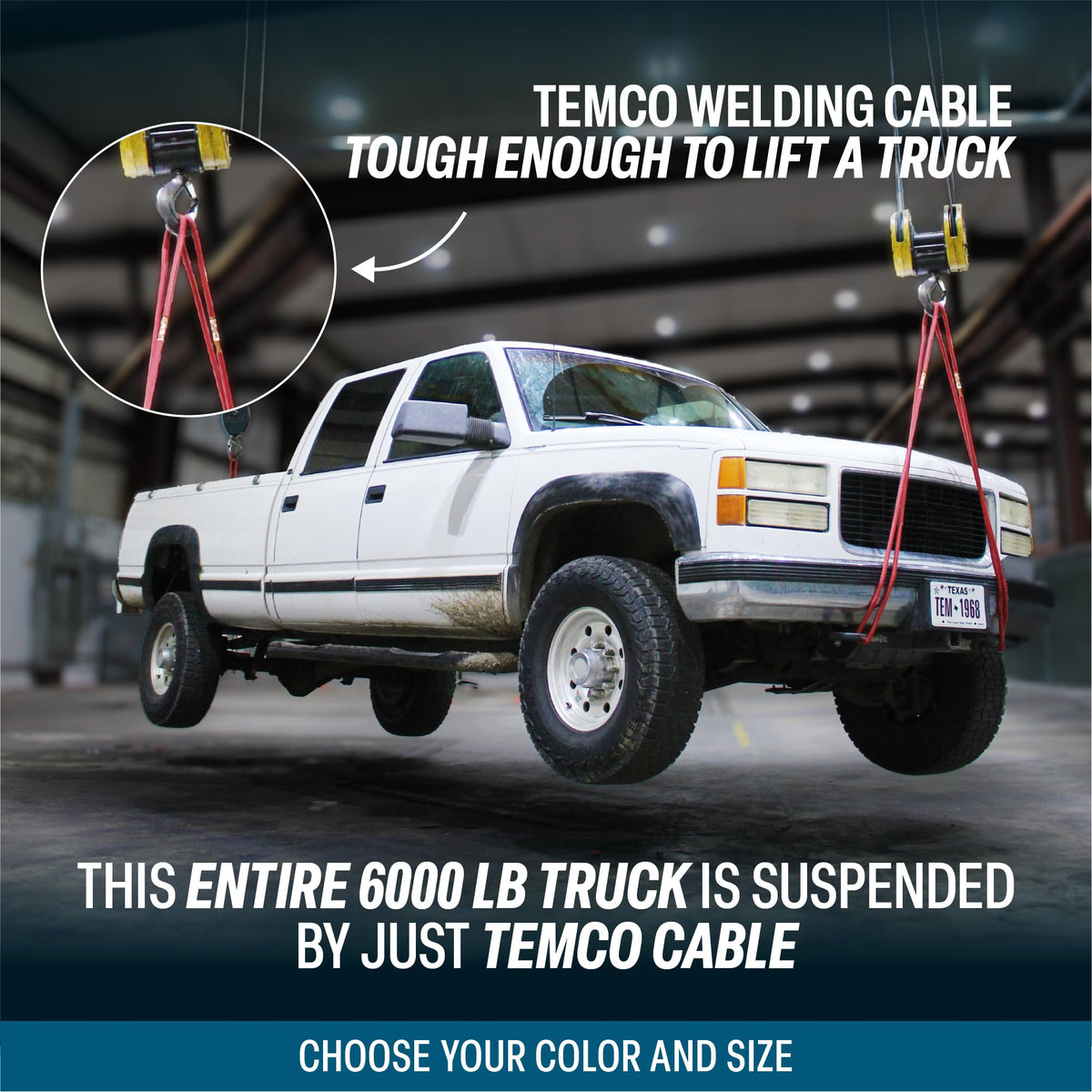 TEMCo 2AWG side view of durable power lead design