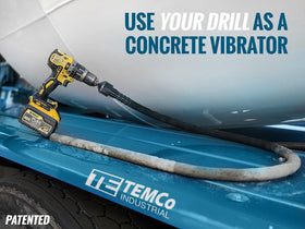 TEMCo concrete vibrator with 5-foot length enables versatile reach