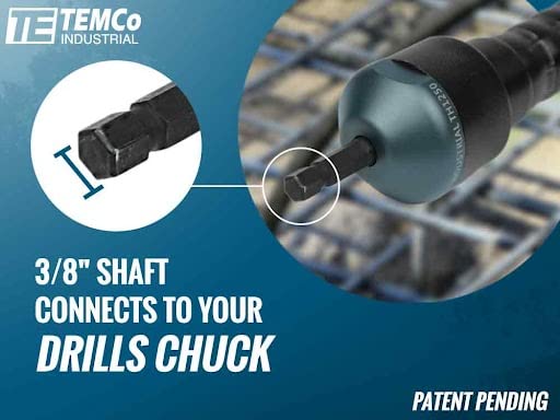 TEMCo drill-powered concrete vibrator assembled on a drill
