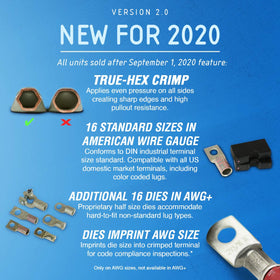 TEMCo TH0005 in-hand crimping action for fast, controlled wire connections.