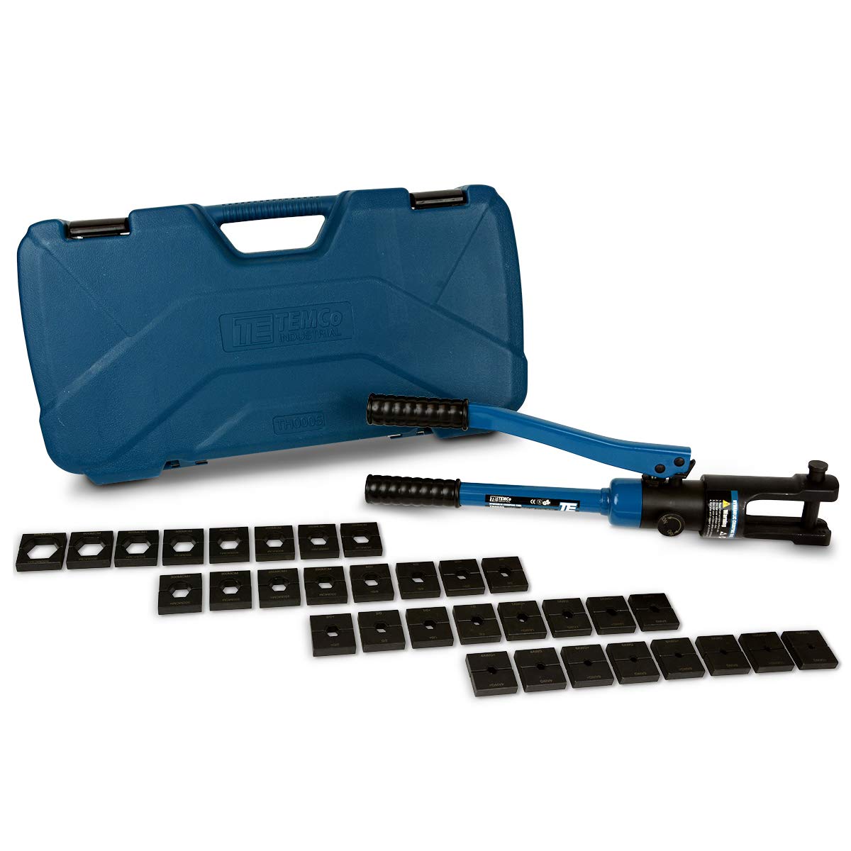 TEMCo TH0005 V20 crimp dies setup for uniform, high-strength terminations.