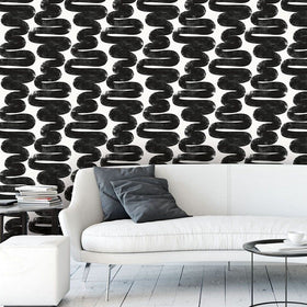 Moisture-resistant wallpaper suitable for bathrooms or kitchens.