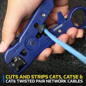 TEMPO DataShark 70029 thumb screw depth adjustment for precise cable prep