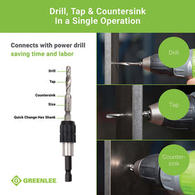 Back-tapered design protects threads during over-drilling.