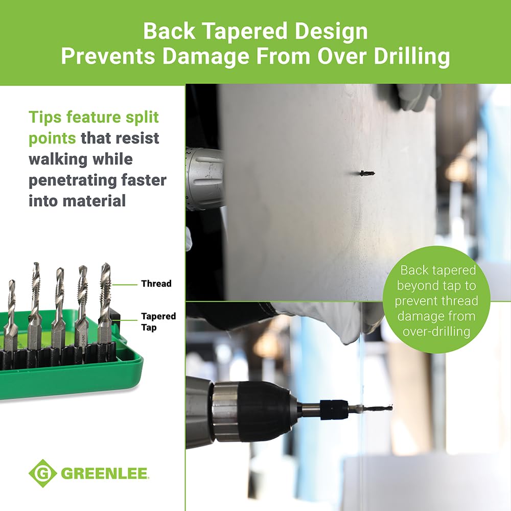 Hardened high-speed steel for longer tool life.