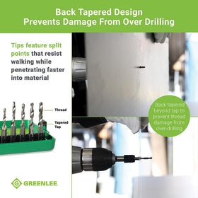 Hardened high-speed steel for longer tool life.