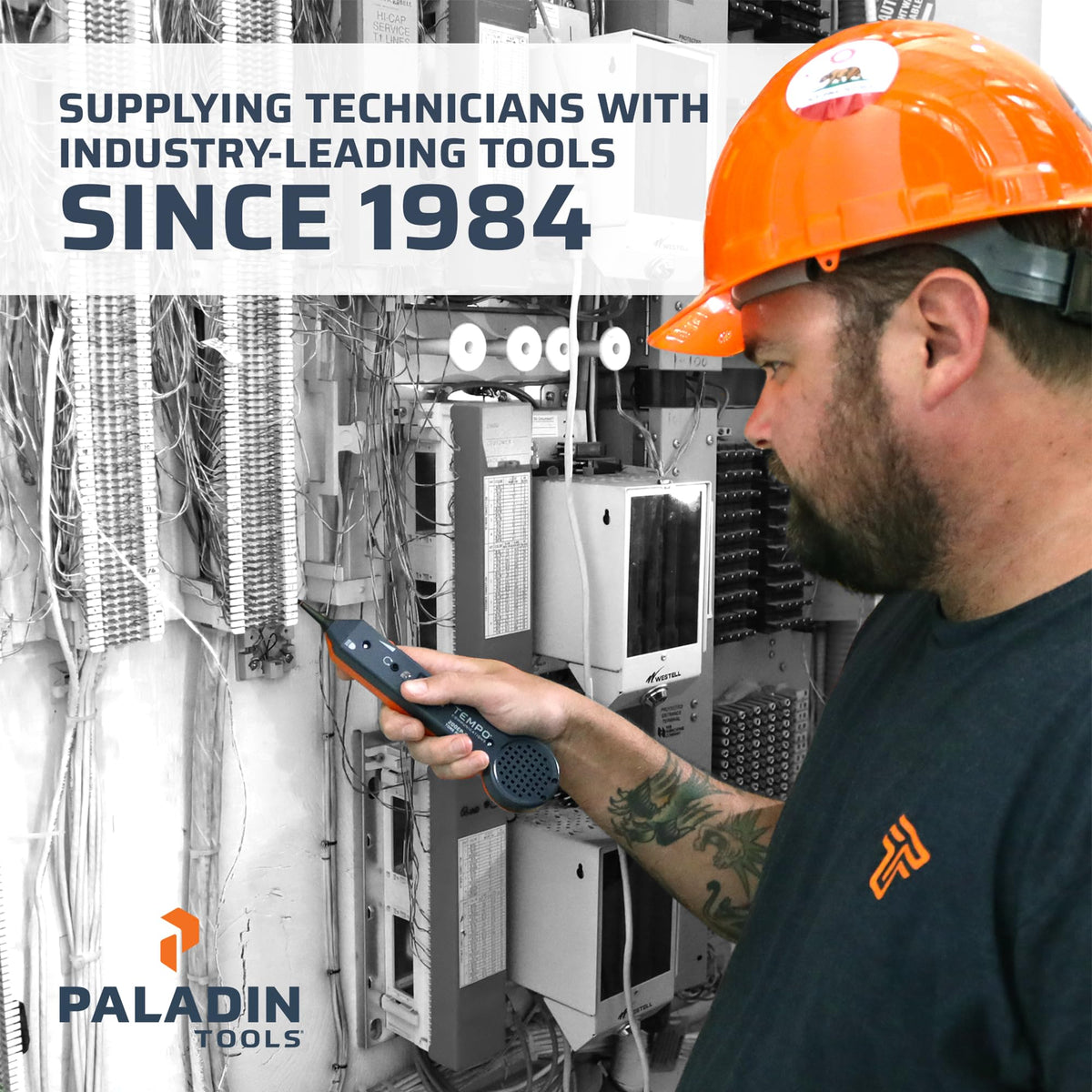 Strip and cut action demonstrated on TEMPO Paladin PA1118