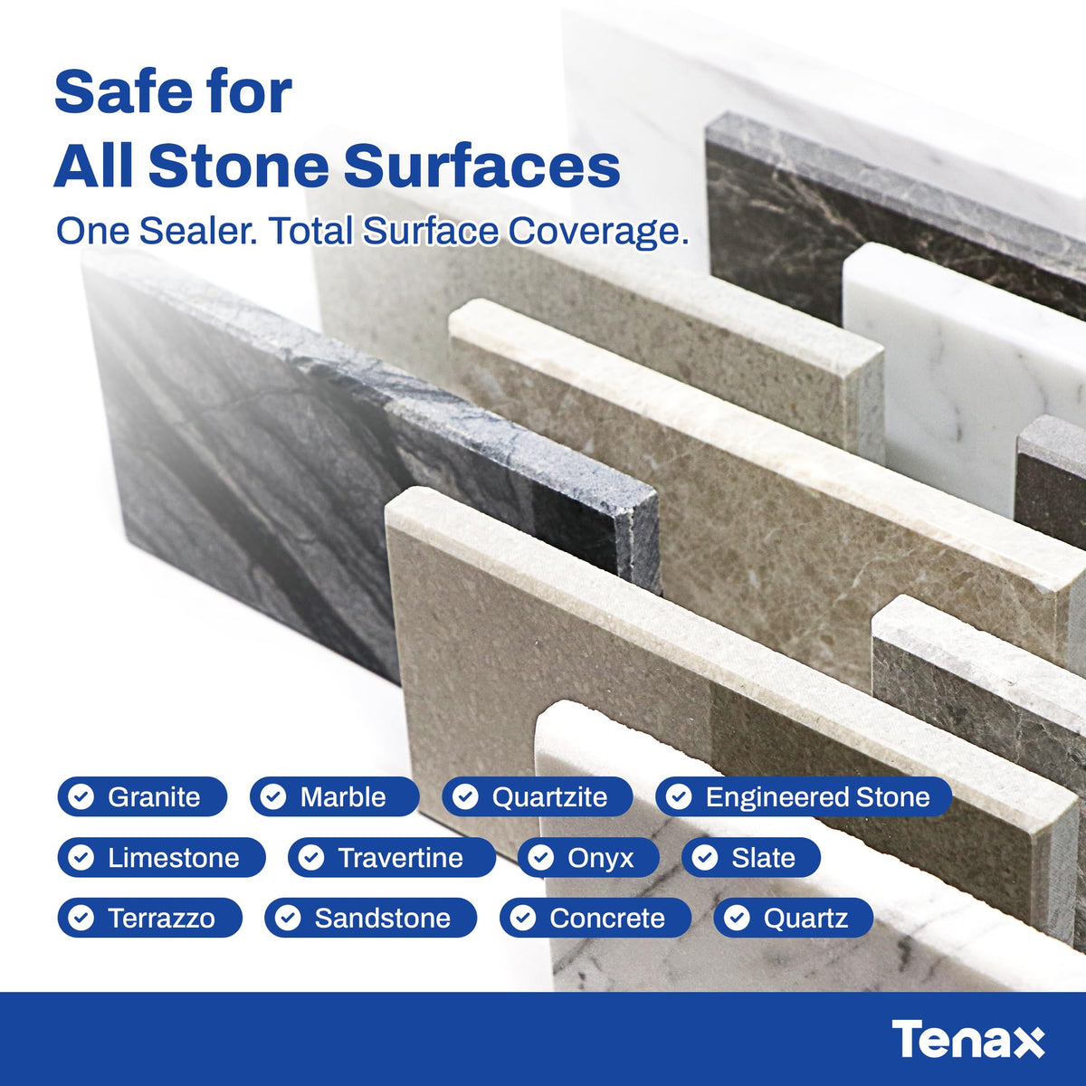 Tenax Proseal surface closeup showing protected granite and marble