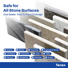 Tenax Proseal surface closeup showing protected granite and marble