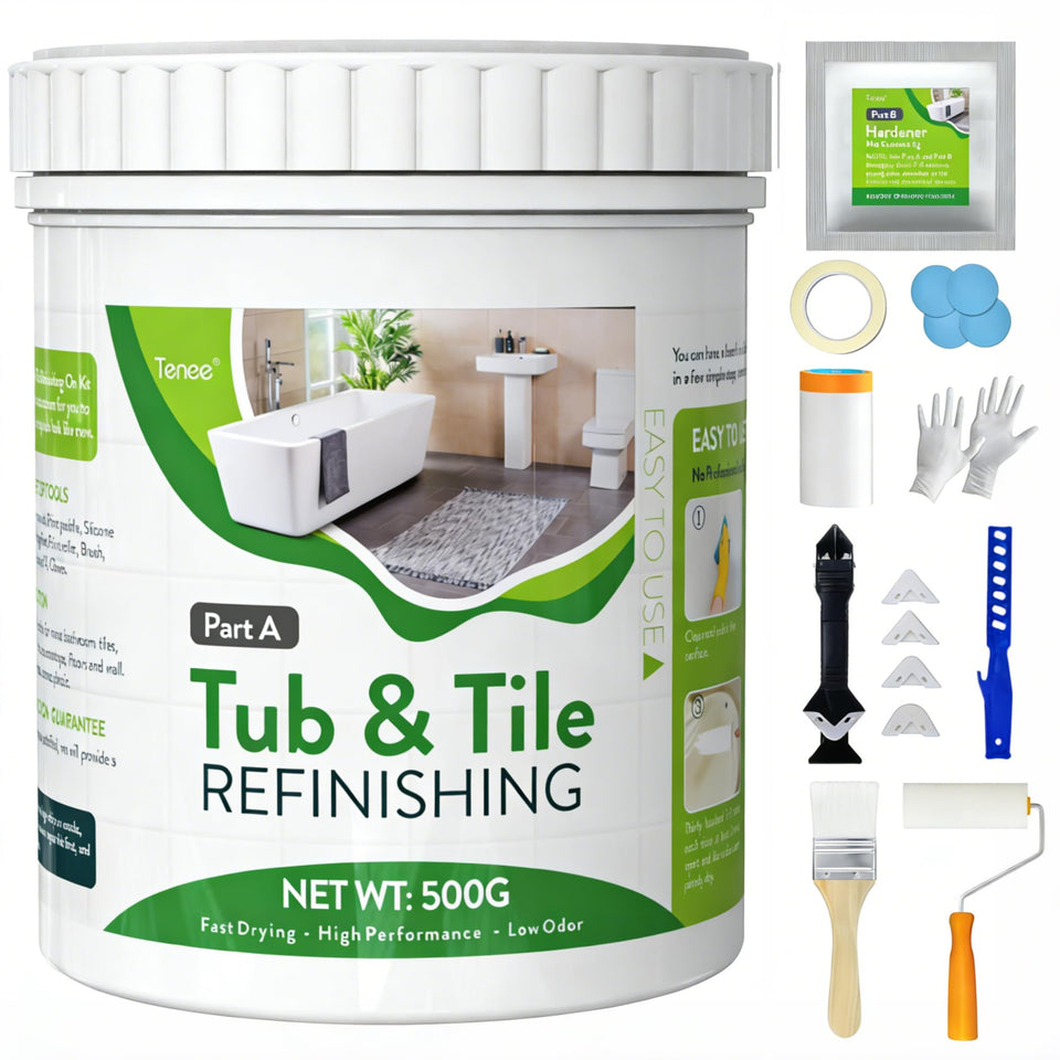 Tenee 17oz white tub paint bottle for porcelain refinishing