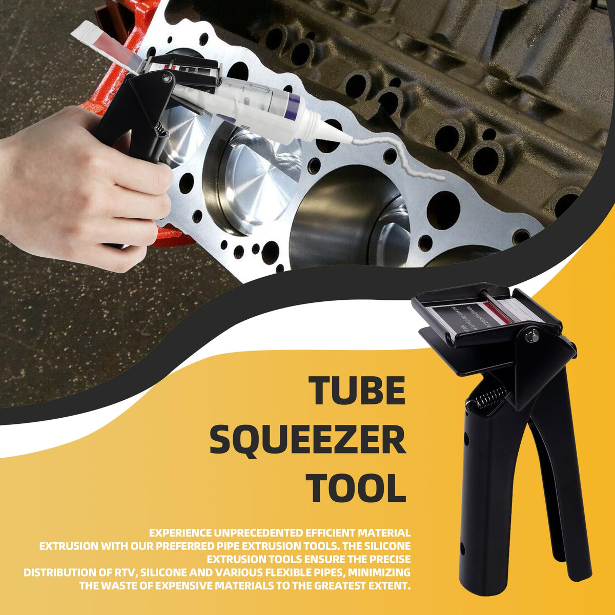 Ergonomic grip on the TENGBASE tool reduces fatigue during extrusion.