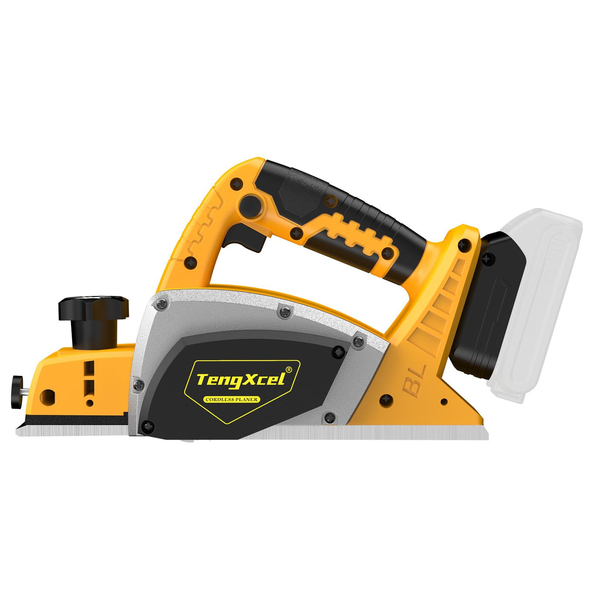 TengXcel Electric Hand Planer front view highlights cordless convenience for quick edge smoothing