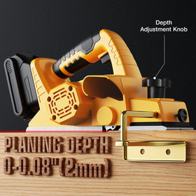 TengXcel Electric Hand Planer side view shows compact profile for precise material removal