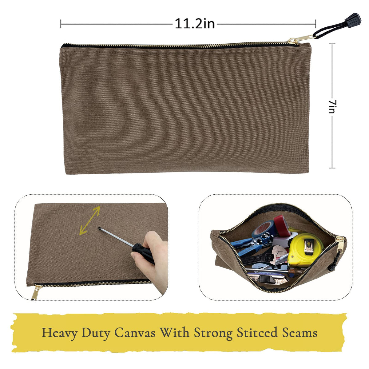 TENGYES portable canvas organizer is easy to carry on jobs and travel.