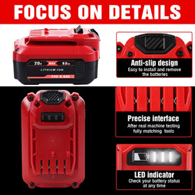 TenHutt 6000mAh capacity for longer work between charges.