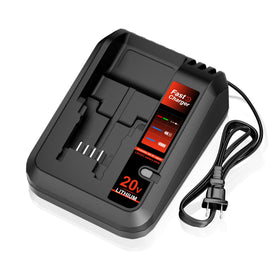 TenHutt BDCAC202B replacement charger compatible with Black & Decker 20V batteries