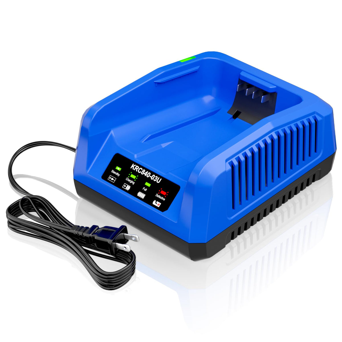 TenHutt KRC 840-03U front view shows compact charger for space-saving use.