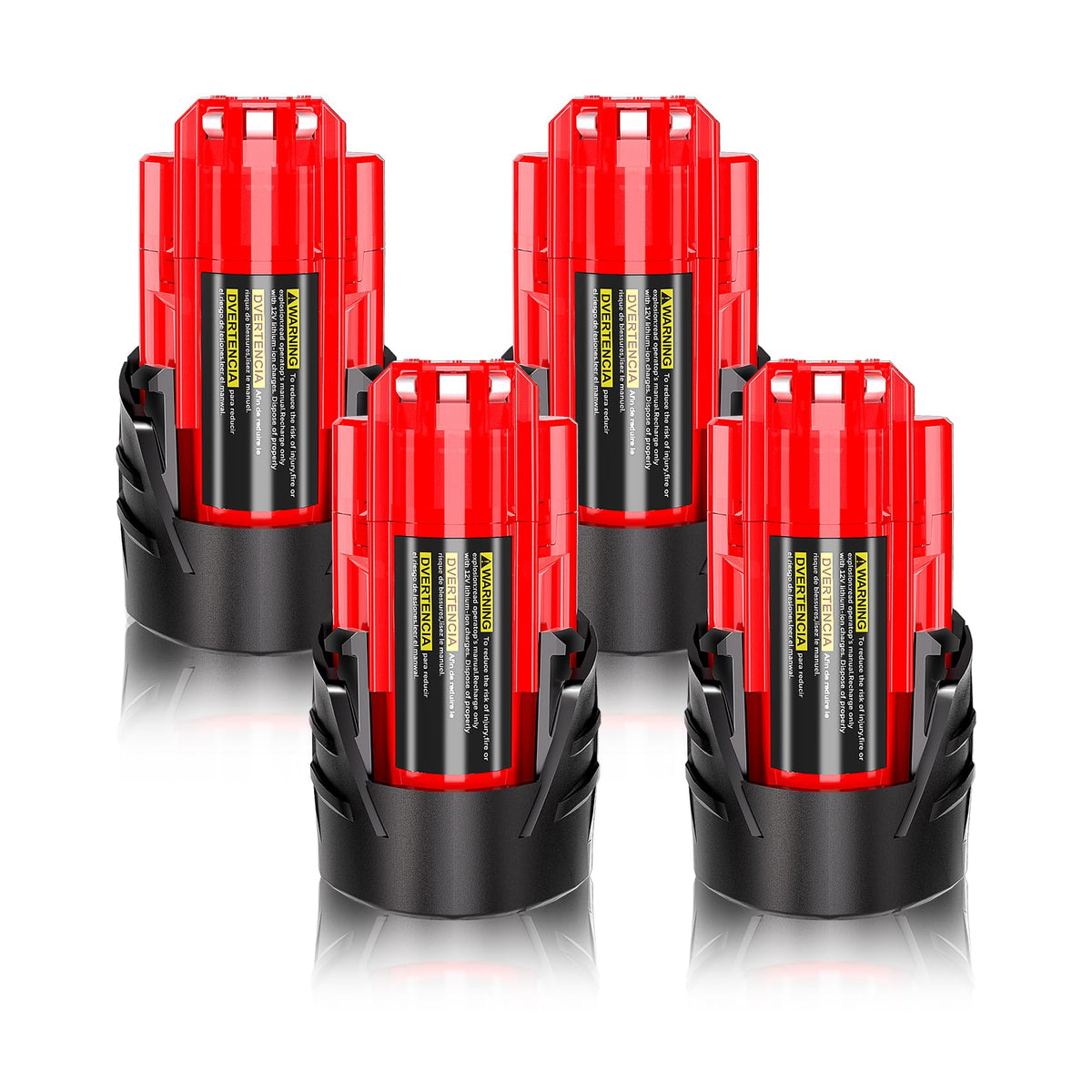 TenHutt Milwaukee 12V 3Ah battery quad-pack ready for heavy-duty work