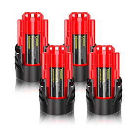 TenHutt Milwaukee 12V 3Ah battery quad-pack ready for heavy-duty work
