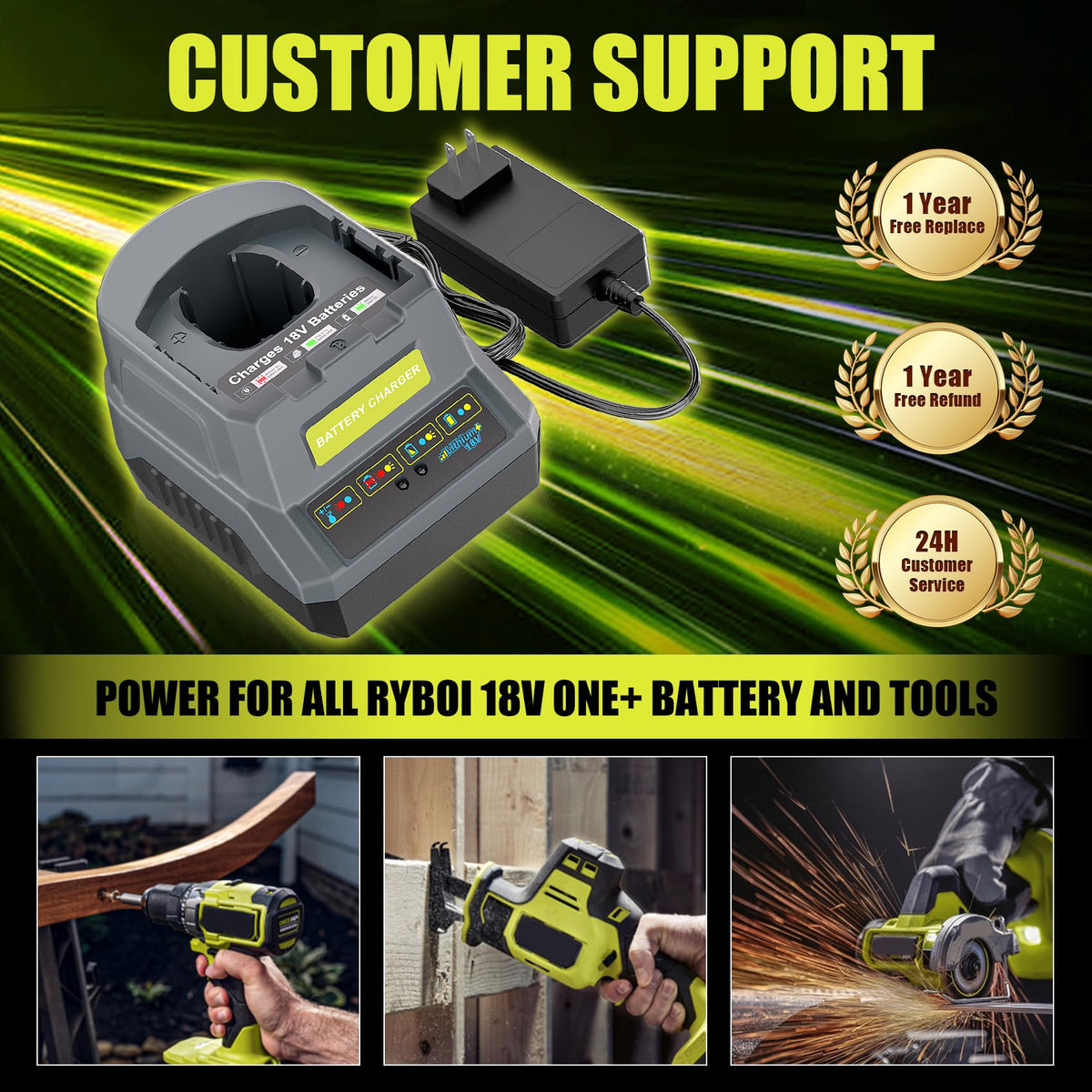 TenHutt P118 included accessories image shows charger and user manual.