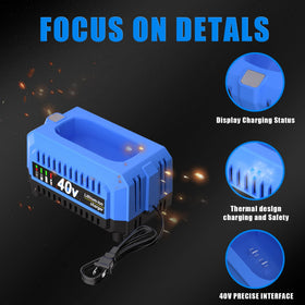 TenHutt replacement for Kobalt 40V charger wide compatibility with KB and KRC models