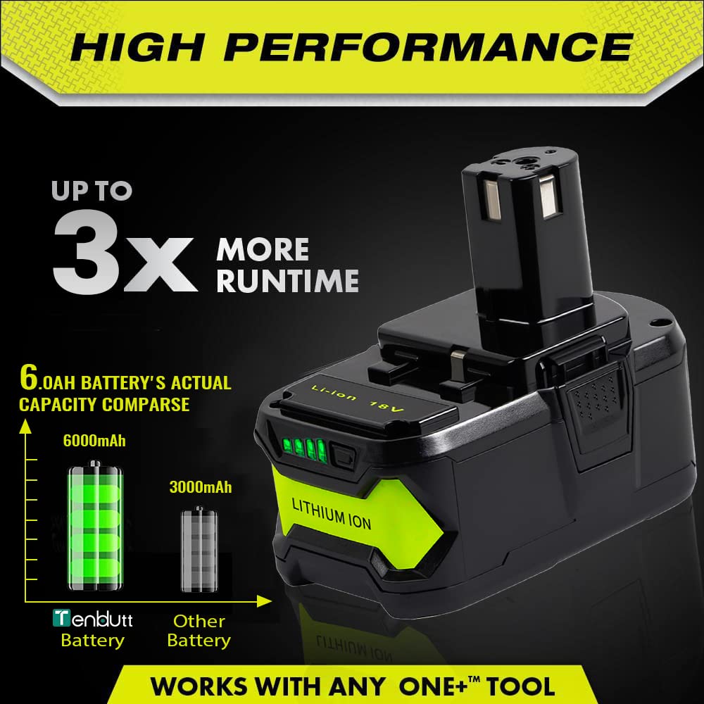 TenHutt Ryobi 18V compatible battery pack provides reliable power on call.