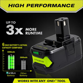 TenHutt Ryobi 18V compatible battery pack provides reliable power on call.
